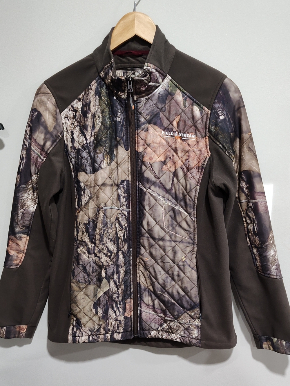 Field & Stream Women's Camouflage Quilted Utility Jacket - Brown/Green - Medium